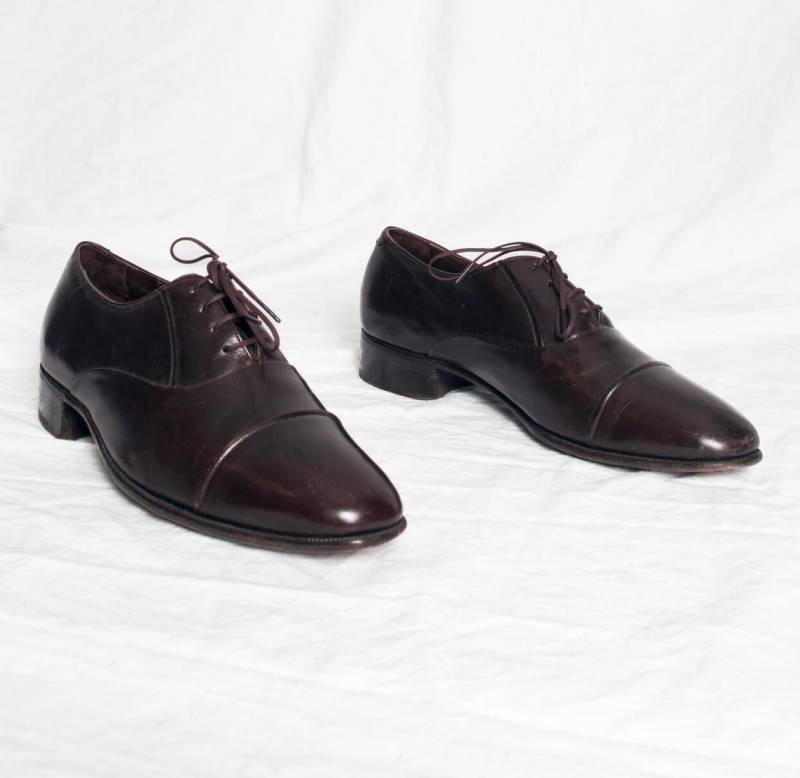 Vintage 60Er Jahre Flörsheim Oxford Schuhe in Braunem Leder - Spitzschuh Mod Style Footwear Größe 7, 5 von InterzoneVntg