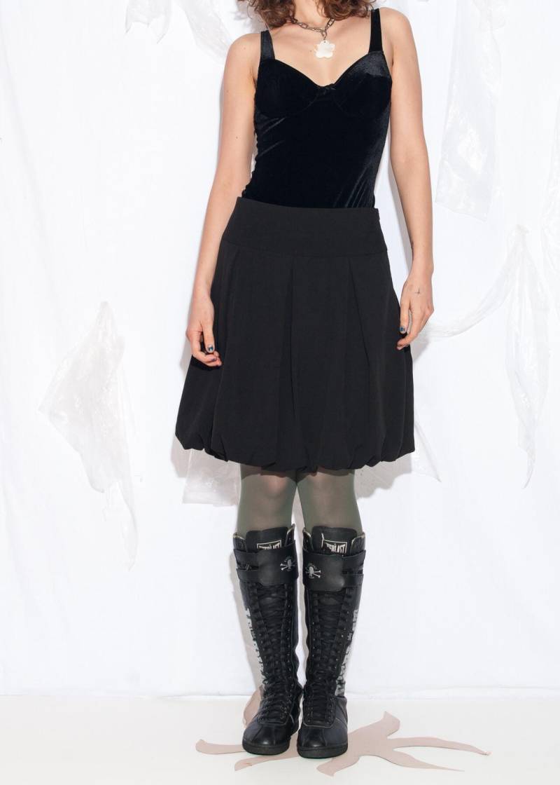 Vintage Y2K Bubble Rock in Schwarz - 2000Er Jahre Low Rise Midi Whimsigoth Style Größe M von InterzoneVntg