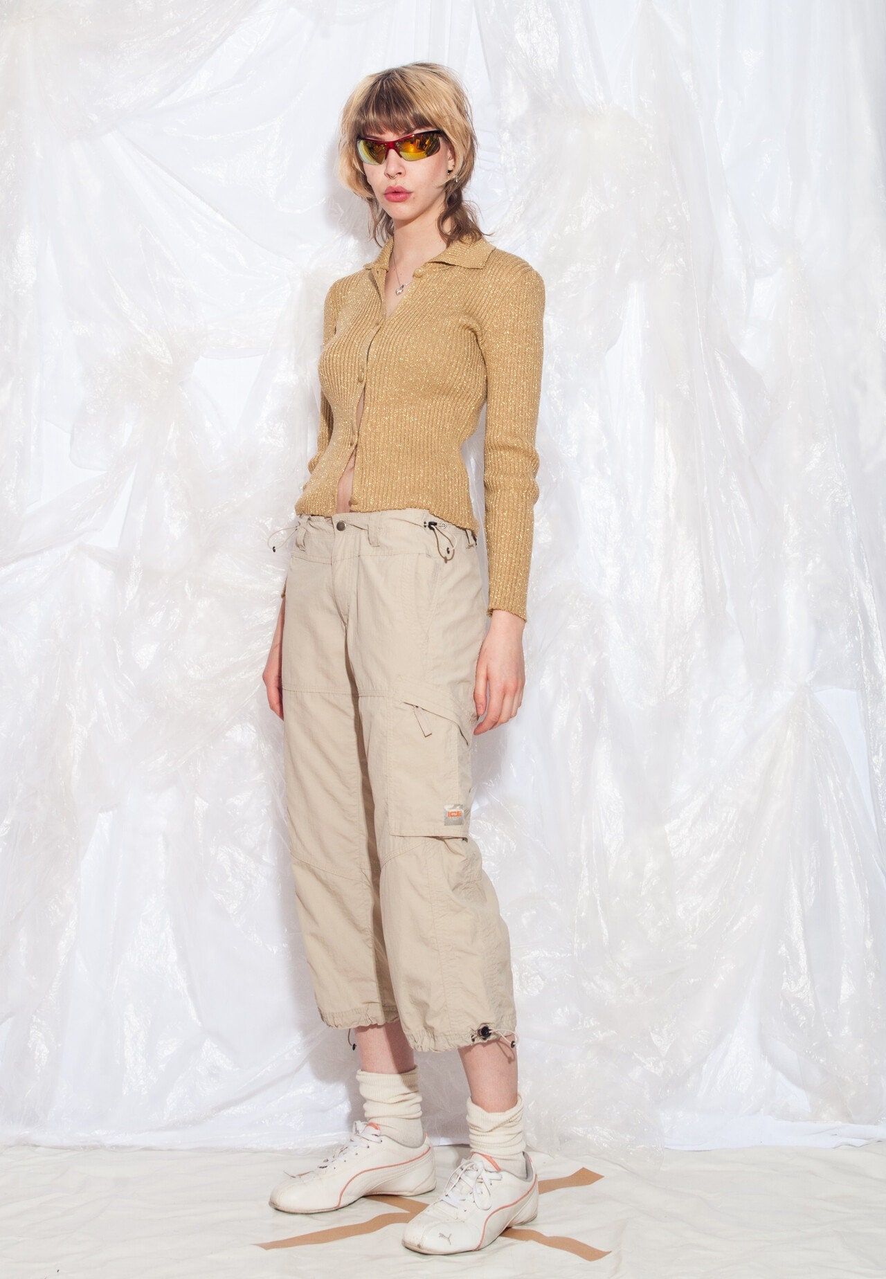 Vintage Y2K Cargo Hose in Beige Gorpcore 2000Er Jahreutensity Style Bermudas Taschenhose Small Vintage Y2K Cargo Hose in Beige Gorpcore 2000Er Jahreutensity Style Bermudas Taschenhose Small von InterzoneVntg