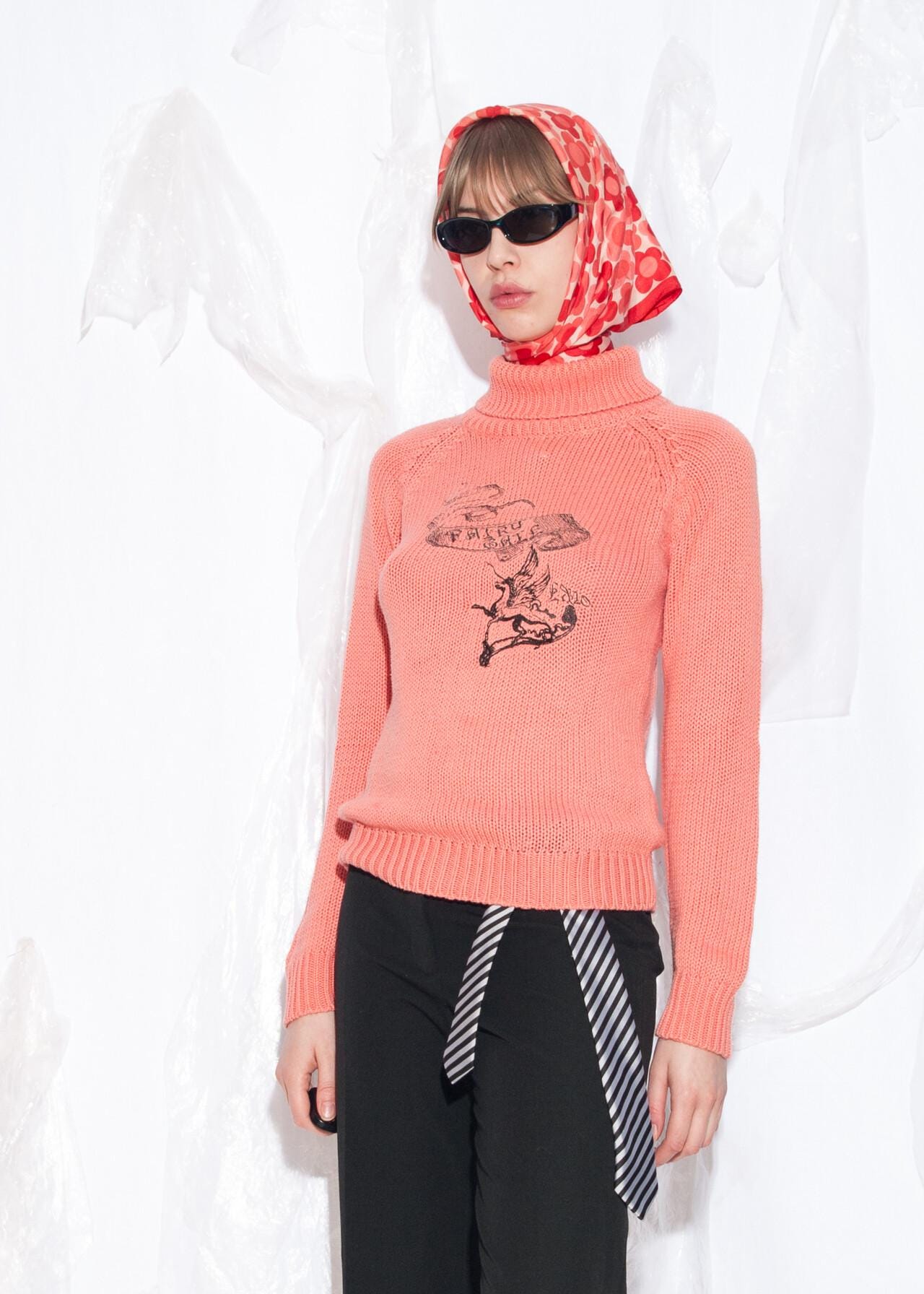 Vintage Y2K Fairytale Strickpullover in Orange Pink - 2000Er Jahre Fairycore Bestickter Rollkragenpullover Slim Fit Langarm Größe S Vintage Y2K Fairytale Strickpullover in Orange Pink - 2000Er Jahre Fairycore Bestickter Rollkragenpullover Slim Fit Langarm Größe S von InterzoneVntg