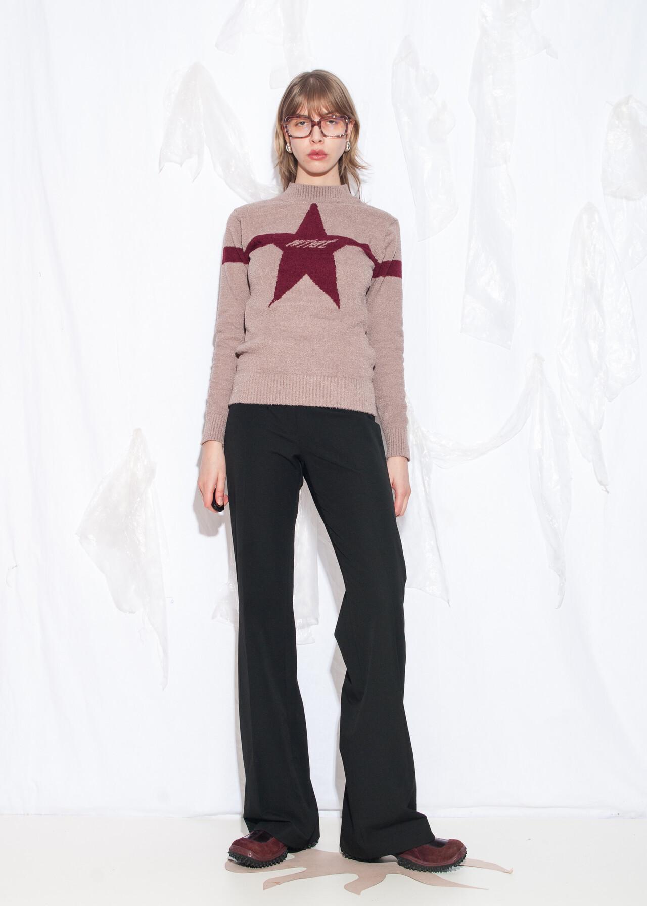 Vintage Y2K What Strick Pullover in Pink Mit Sternmuster - 2000S Cyber Grunge Style Langarm Top Größe M Vintage Y2K What Strick Pullover in Pink Mit Sternmuster - 2000S Cyber Grunge Style Langarm Top Größe M von InterzoneVntg