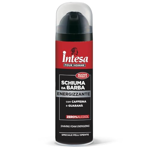 Intesa Pour Homme Rasierschaum für Herren, 300 ml, ohne Alkohol, geschmeidig und schützend, für empfindliche Haut, sanfte und komfortable Rasur (1 Einheit) von Intesa