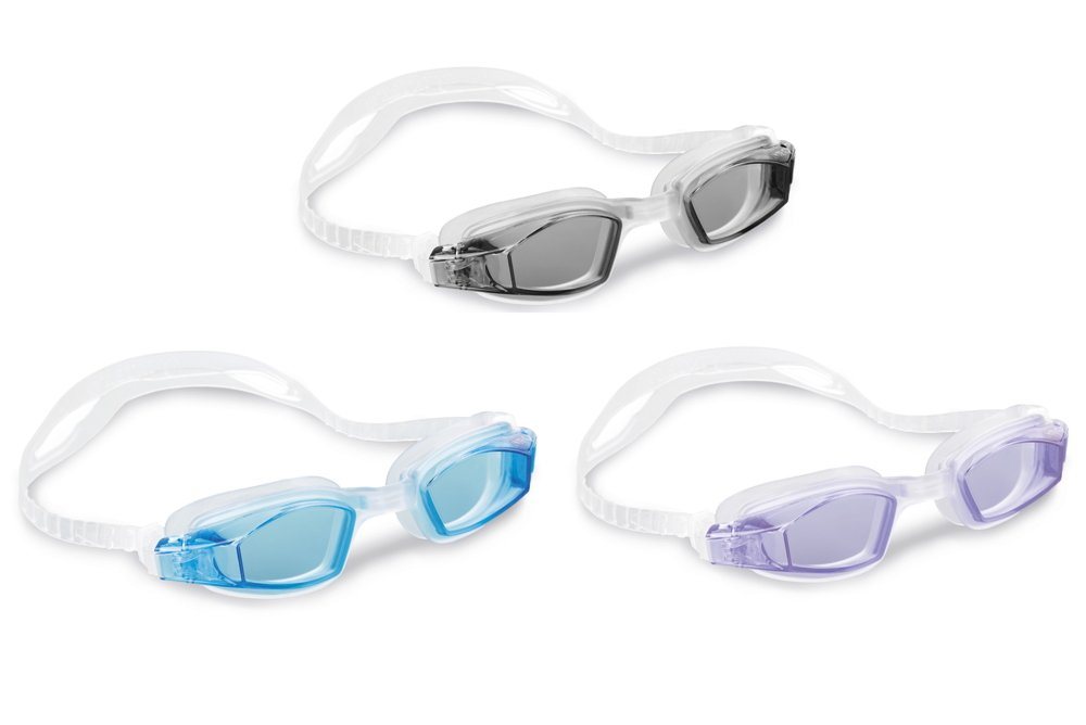 Intex Schwimmbrille Schwimmbrille Free Style Sport Goggles ab 8 Jahren zufällige Auswahl von Intex