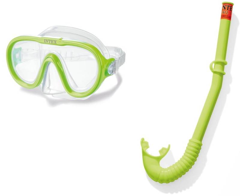 Intex Taucherbrille Schnorchel Schwimmbrille Adventurer Swim Set ab 8 Jahren 55642 von Intex
