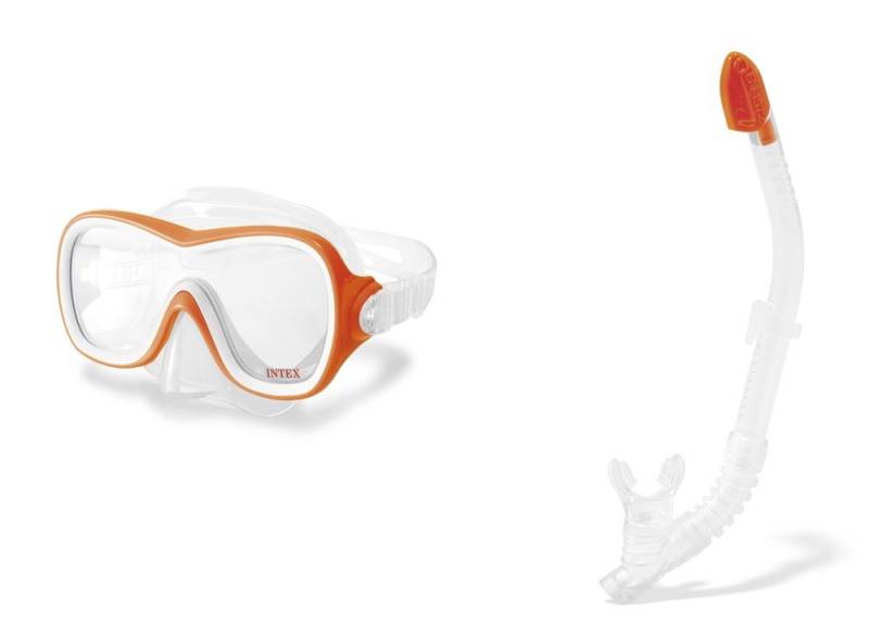 Intex Taucherbrille Schnorchel Schwimmbrille Wave Rider Swim Set ab 8 Jahren 55647 von Intex