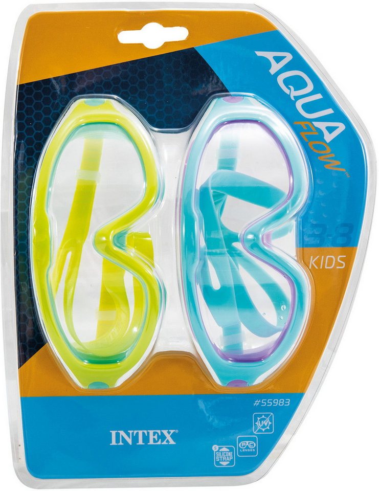 Intex Tauchermaske Tauchermasken 2er Pack Kids Swim Mask 3 bis 8 Jahre 55983 von Intex