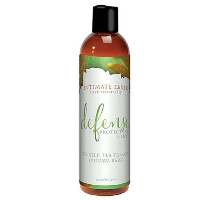 Intimate Earth Gleitgel Defense (mit Guavenrinde und Algen-Extrakt), Flasche mit 120ml, 1-tlg., veganes und biologisches Gleitgel - anti-bakteriell von Intimate Earth