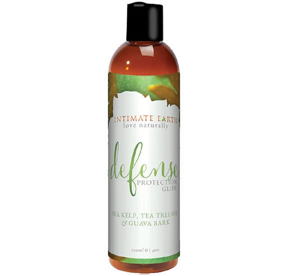 Intimate Earth Gleitgel Defense (mit Guavenrinde und Algen-Extrakt), Flasche mit 240ml, 1-tlg., veganes und biologisches Gleitgel - anti-bakteriell von Intimate Earth