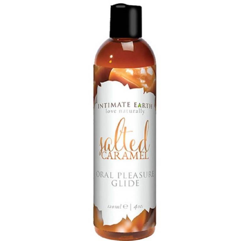 Intimate Earth Gleitgel Salted Caramel (mit Wärme-Effekt und Salzkaramell-Geschmack), Flasche mit 120ml, 1-tlg., veganes und biologisches Gleitgel - aromatisiert von Intimate Earth