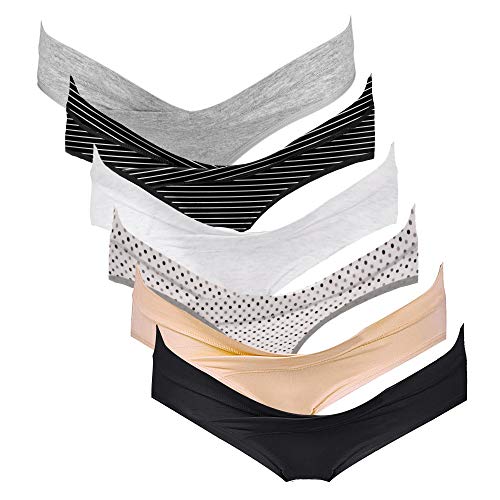 Intimate Portal Umstandsunterhosen Damen Baumwolle Unterbauch Bikini Schwangerschaft Wochenbett 6er-Pack Inspiration S von Intimate Portal