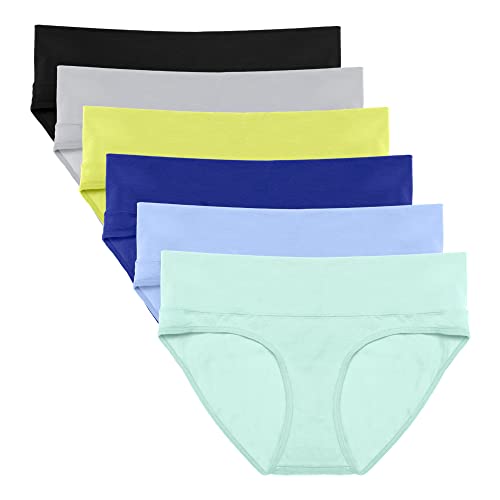 Intimate Portal Schwangerschafts Unterhosen Umstandsunterhosen Umschlagbare Umstandsslips Damen Postpartum Unterwäsche 6er-Pack Starlite S von Intimate Portal