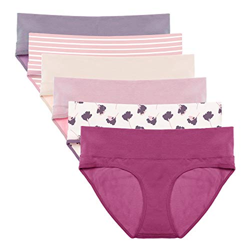 Intimate Portal Umstandsunterhosen Damen Schwangerschafts Unterhosen Umschlagbare Umstands Postpartum Unterwäsche 6er-Pack Floreus S von Intimate Portal