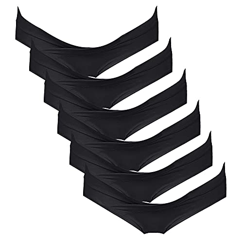 Intimate Portal Umstandsunterhosen Damen Baumwolle Unterbauch Bikini Schwangerschaft Wochenbett 6er-Pack Schwarz M von Intimate Portal