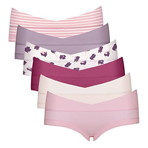 Intimate Portal Damen Umstandsunterwäsche Umstandsslips Schwangerschafts Unterhosen Postpartum Unterwäsche 6er-Pack Florale 2XL von Intimate Portal