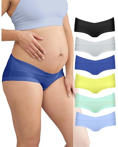 Intimate Portal Damen Umstandsunterwäsche Umstandsslips Schwangerschafts Unterhosen Postpartum Unterwäsche 6er-Pack Starry Night 2XL von Intimate Portal