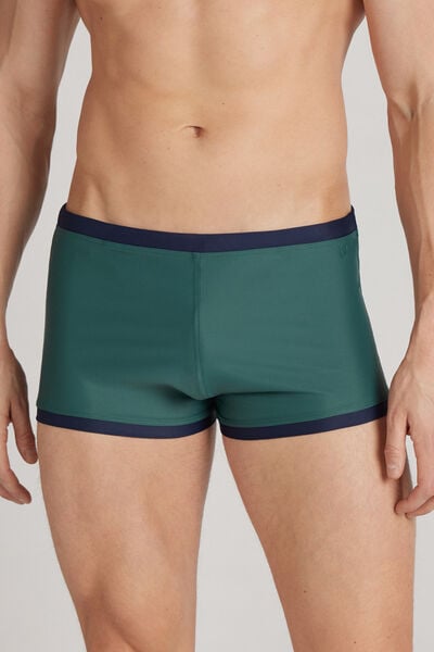 Anliegende Boxer-badehose Mit Kontrastkanten Grün von Intimissimi