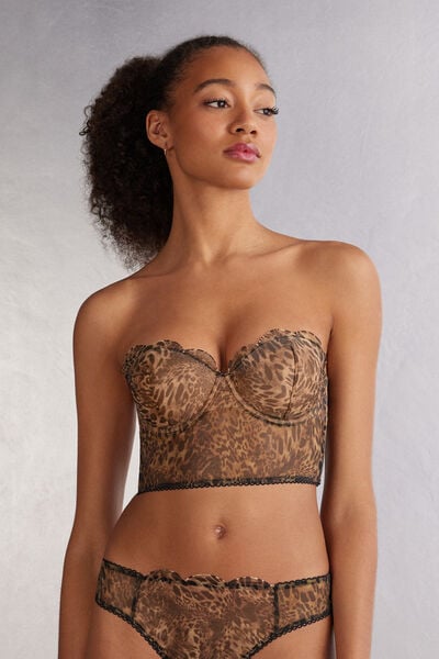 Bandeau-bustier Giada Mit Animal-print Always Glamorous Braun Bandeau-bustier Giada Mit Animal-print Always Glamorous Braun von Intimissimi