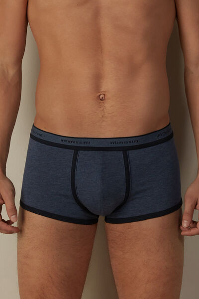 Boxershorts Aus Superior-baumwolle Mit Logo Blau von Intimissimi