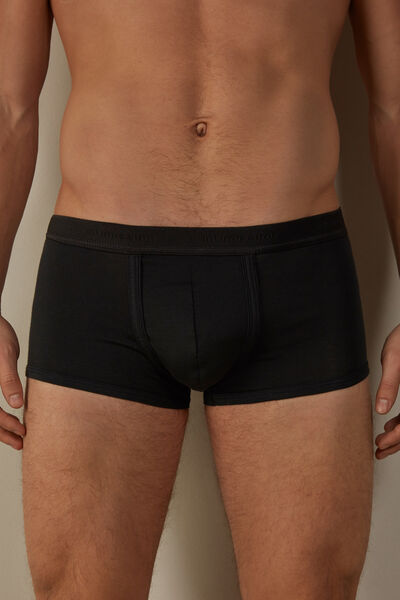 Boxershorts Aus Superior-baumwolle Mit Logo Schwarz von Intimissimi