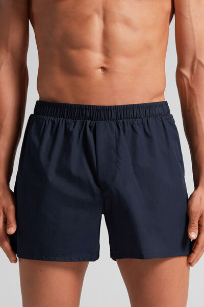 Boxershorts Aus Tuchstoff Gemustert Blau von Intimissimi