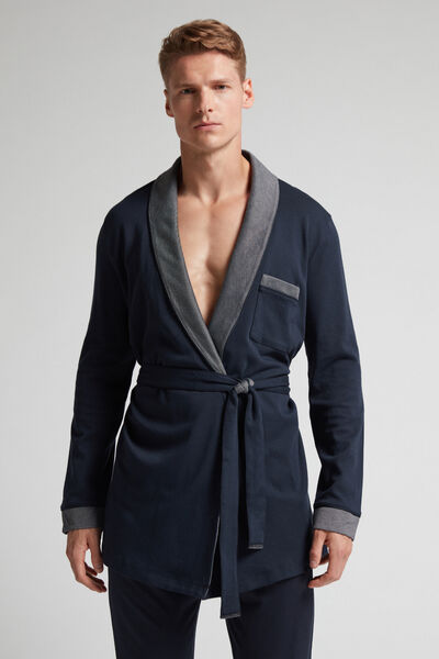 Hausjacke Aus Baumwoll-interlock Blau von Intimissimi