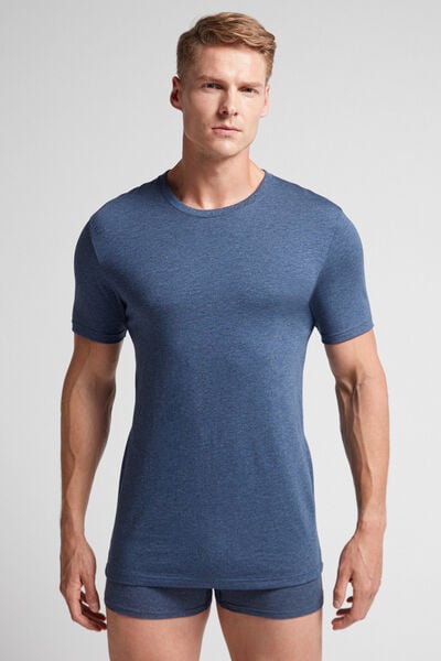 T-shirt Aus Superior-baumwolle Blau von Intimissimi