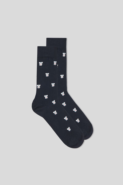 Kurze Gemusterte Baumwollsocken Blau von Intimissimi