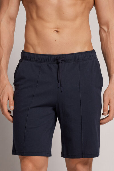 Kurze Hose Aus Gerippter Baumwolle Blau von Intimissimi