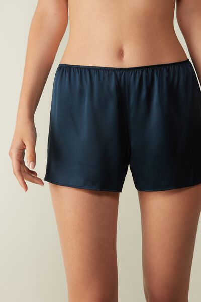 Kurze Hose Aus Seidensatin Blau von Intimissimi