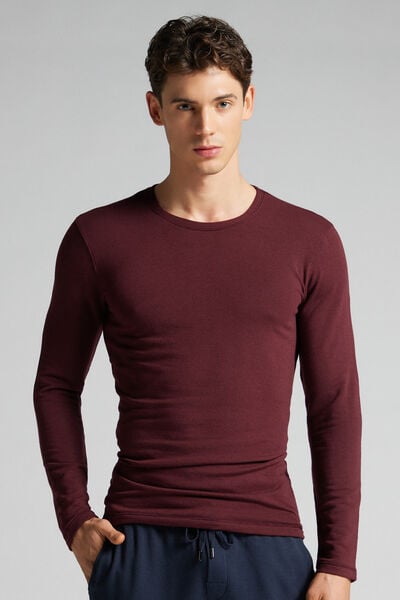 Langarm-shirt Aus Kaschmir-modal Bordeaux von Intimissimi