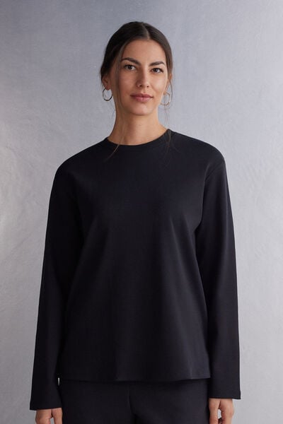 Langarmshirt Aus Baumwolle Schwarz von Intimissimi