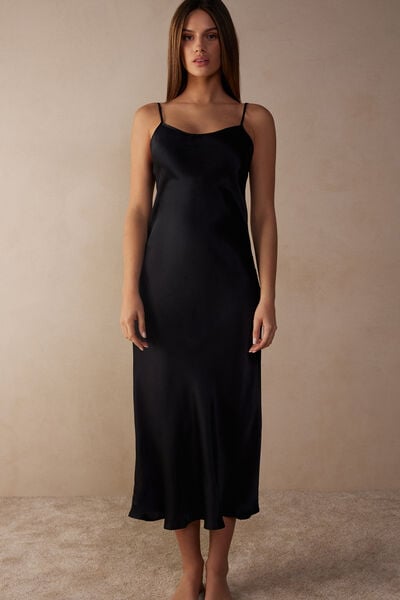 Longuette-unterkleid Aus Seide Schwarz von Intimissimi