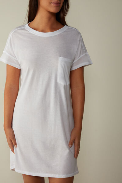 Nachthemd Aus Baumwolle Ultrafresh Weiß von Intimissimi