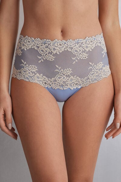 Panty Im Brasil-stil Pretty Flowers Hellblau von Intimissimi