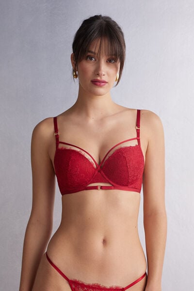 Push-up-bh Elettra Intricate Surface Rot von Intimissimi