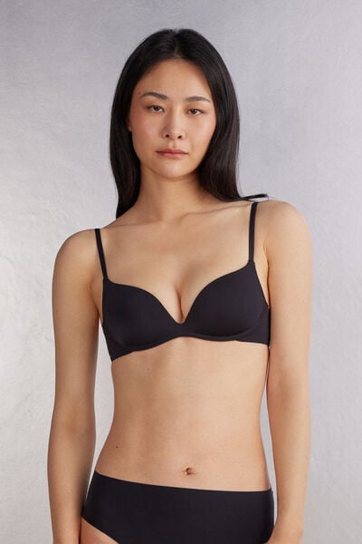 Super-push-up-bh Gioia The Silky Touch Aus Mikrofaser Schwarz von Intimissimi