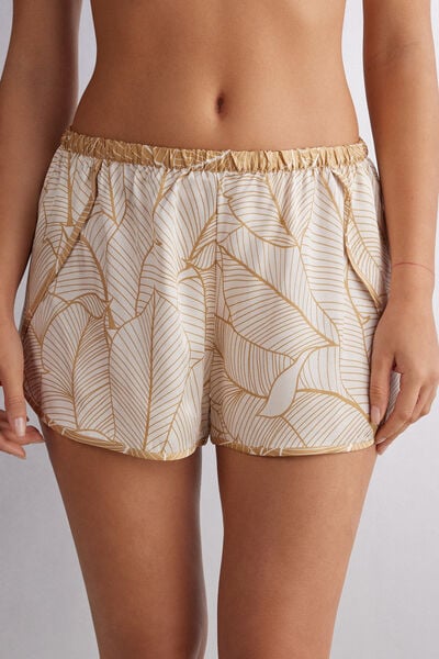 Shorts Aus Satin Golden Hour Weiß von Intimissimi