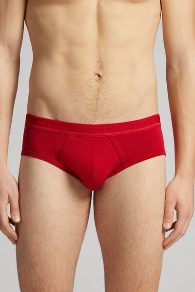 Slip Aus Superior-baumwolle Mit Logo Rot von Intimissimi