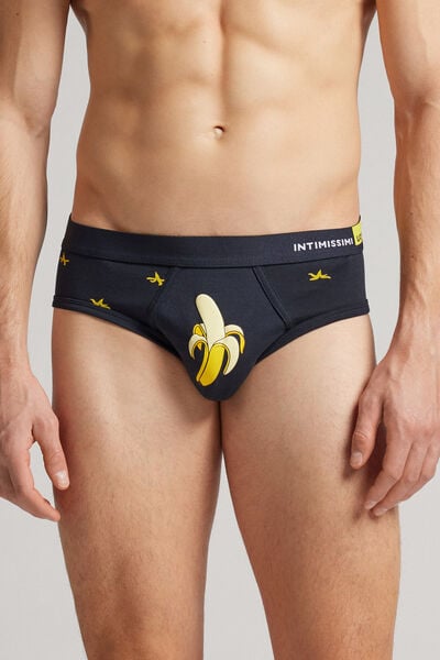 Slip Bananen Aus Elastischer Supima®-baumwolle Blau von Intimissimi