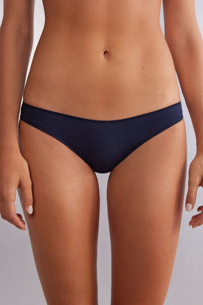 Slip Mit Tief Sitzendem Bund Aus Baumwolle Blau von Intimissimi