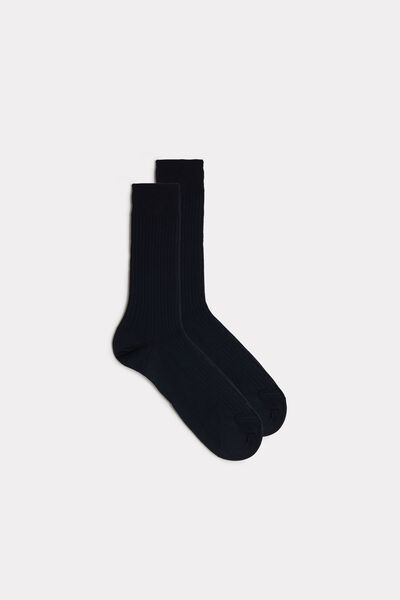 Socken Aus Gerippter Fil D'ecosse-baumwolle Blau von Intimissimi