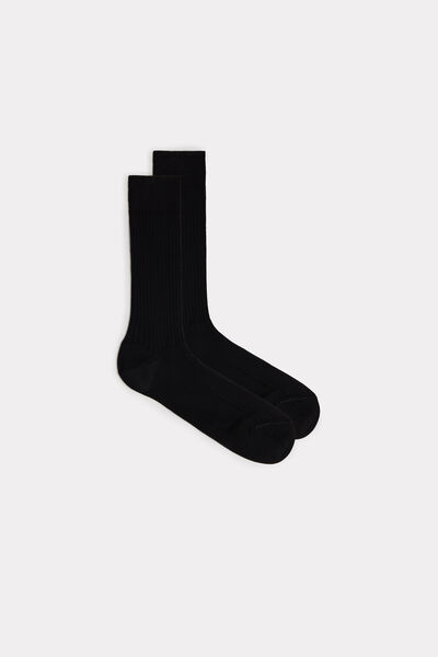 Socken Aus Gerippter Fil D'ecosse-baumwolle Schwarz von Intimissimi