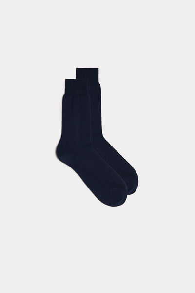 Socken Aus Satinierter Fil D'ecosse-baumwolle Blau von Intimissimi