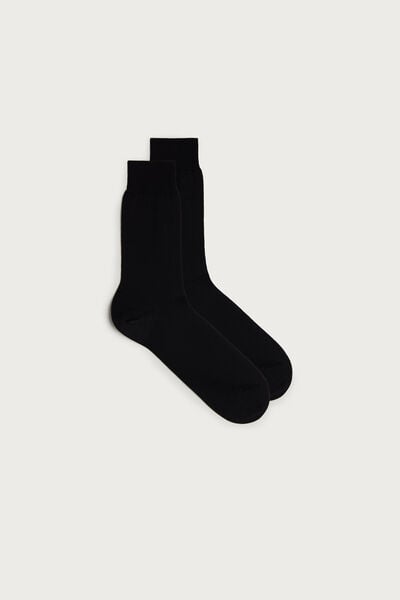 Socken Aus Satinierter Fil D'ecosse-baumwolle Schwarz von Intimissimi