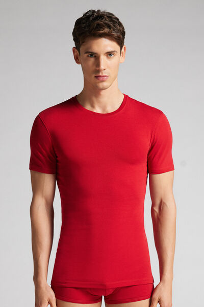 T-shirt Aus Elastischer Superior-baumwolle Rot von Intimissimi