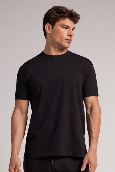 T-shirt Muscle Fit Aus Baumwolle Schwarz von Intimissimi