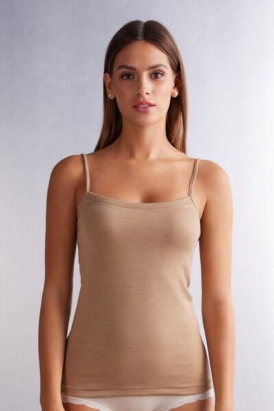 Top Mit Schmalen Trägern Wool & Cotton Braun von Intimissimi