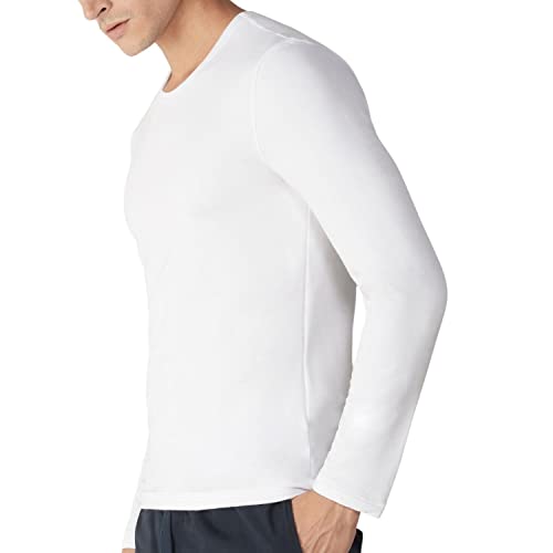 Intimitaly Liabel® 2 Langarm Unterhemden Herren Baumwolle Thermo Warm Rundhals 2er Pack (Weiß, XL) von Intimitaly