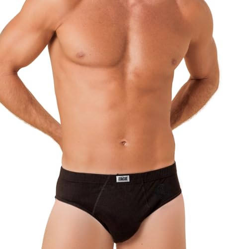Irge Herren-Slip aus 100 % Baumwolle, 6 Stück, weiße und bunte Unterwäsche, sortiert, XXXXL von Intimitaly