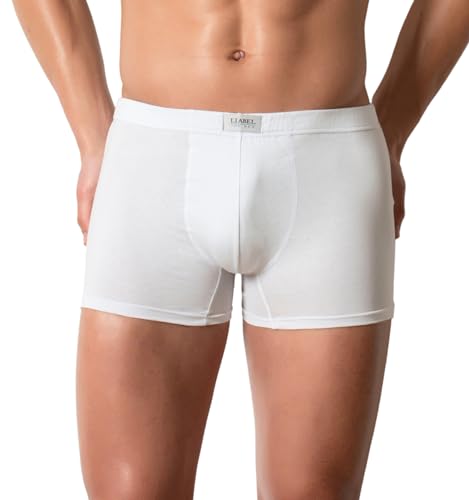 Intimitaly Liabel Herren-Boxershorts aus 100% Baumwolle (6er Pack) Set aus Herren-Unterhosen aus weißer und farbiger Baumwolle, Unterwäsche LB100, Weiß, XL von Intimitaly